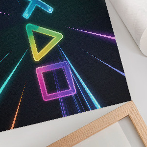 Modern wall art poster featuring gamer symbols