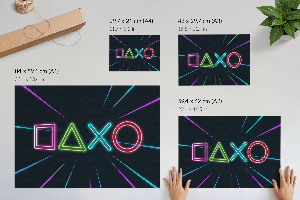Premium gaming wall art signs
