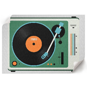 Retro gramophone wall poster
