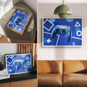 Wall poster featuring a game controller