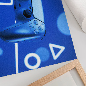 Wall poster featuring a game controller