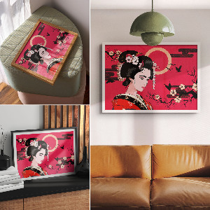 Premium wall art featuring an Oriental woman