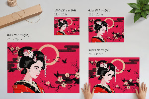 Premium wall art featuring an Oriental woman