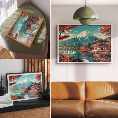 Canvas poster featuring a Japanese landscape
