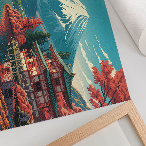 Canvas poster featuring a Japanese landscape