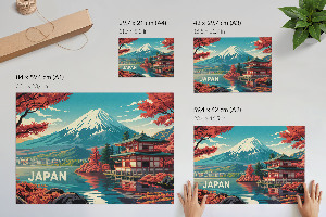 Canvas poster Japanese landscape