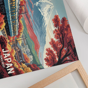 Wall poster with a Japanese landscape