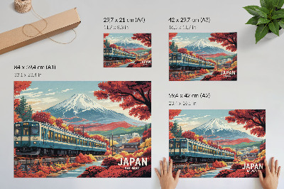Wall poster with a Japanese landscape