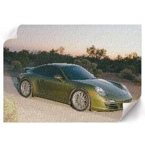 Premium wall art featuring a green vehicle