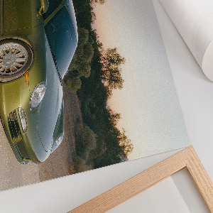 Premium wall art featuring a green vehicle