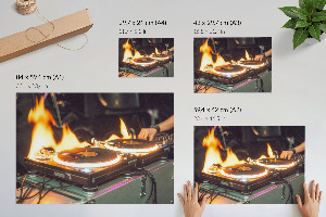 Modern wall art poster Console in flames