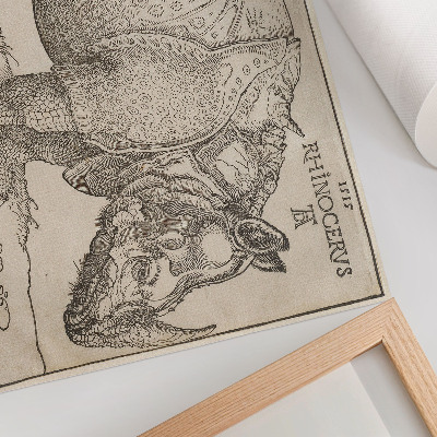 Canvas poster depicting a rhinoceros