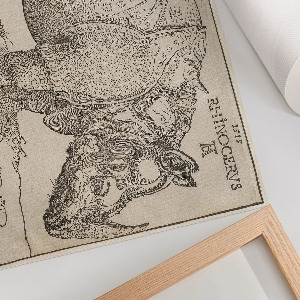 Canvas poster depicting a rhinoceros