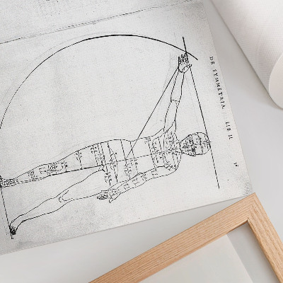 Wall poster featuring a drawing of a human