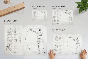 Wall poster featuring a drawing of a human
