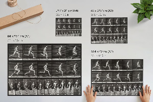 Canvas poster depicting animal locomotion