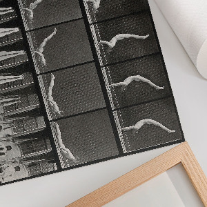 Canvas poster Man in arms