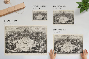 Premium wall art depicting the Vatican courtyard