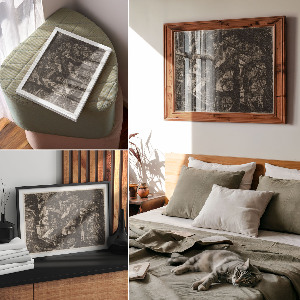 Premium wall art featuring a Gothic arch design