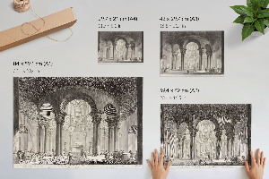Canvas poster depicting the interior of a tomb