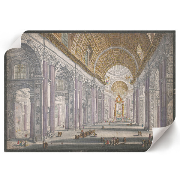 Wall poster depicting the interior of a basilica