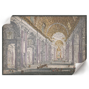 Wall poster depicting the interior of a basilica