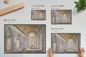 Wall poster depicting the interior of a basilica