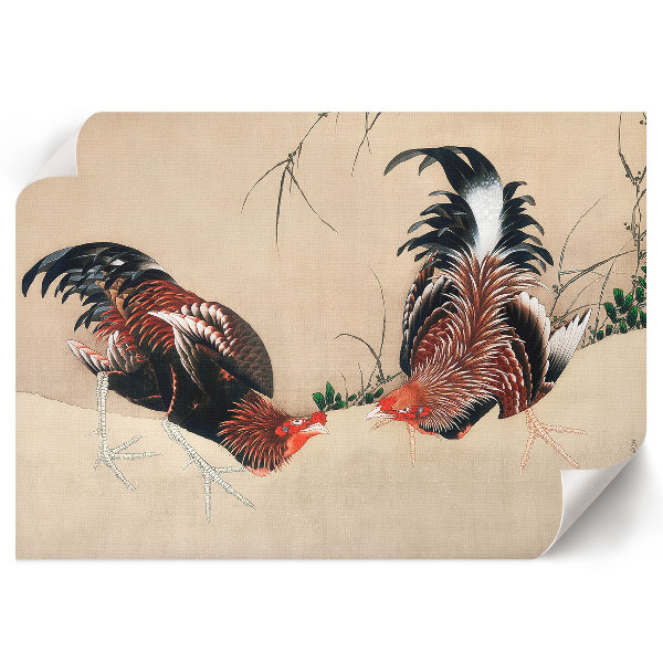 Premium wall art featuring roosters