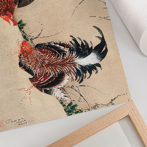 Premium wall art featuring roosters