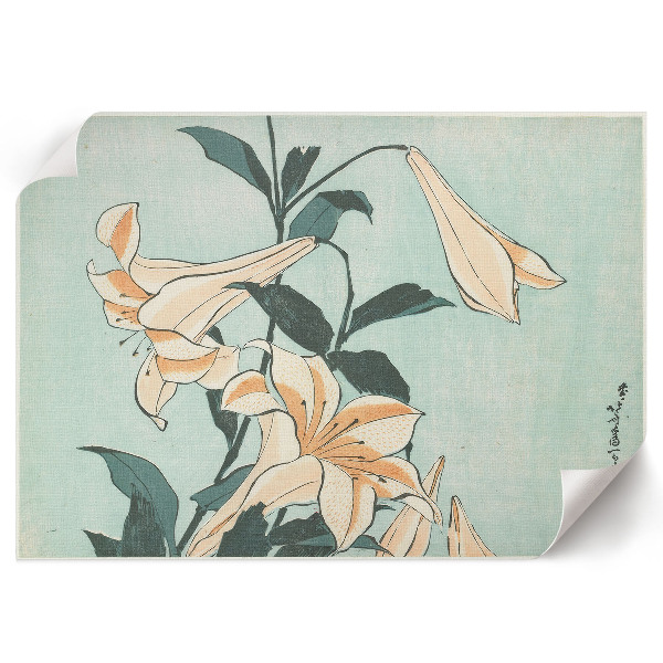 Wall poster with lilies motif