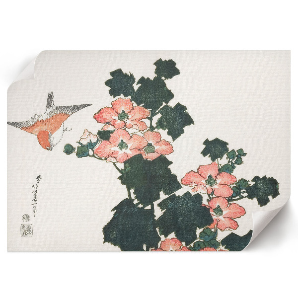 Wall poster with red roses