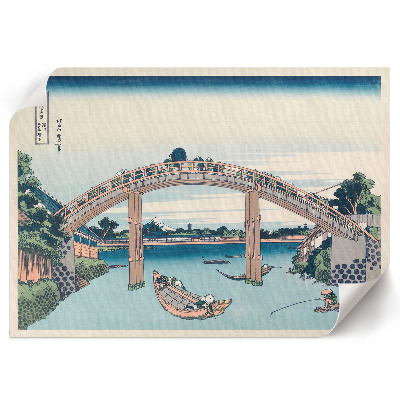 Modern wall art poster showing the view from under a bridge