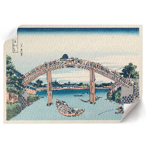 Modern wall art poster showing the view from under a bridge