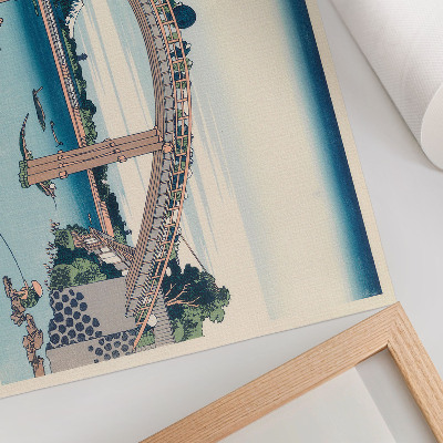 Modern wall art poster showing the view from under a bridge
