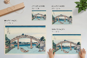 Modern wall art poster showing the view from under a bridge