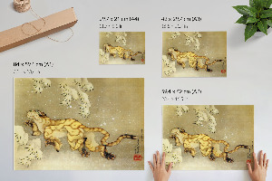 Premium wall art depicting a tiger in the snow
