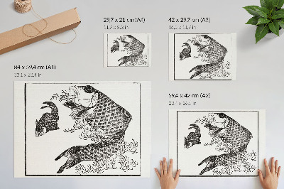 Canvas poster featuring a carp