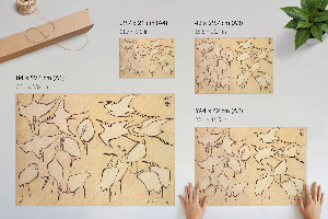 Modern wall art poster Herons