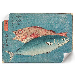 Canvas poster featuring yellowtail and perch