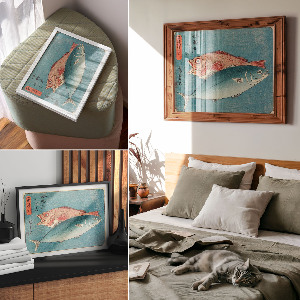 Canvas poster Yellowtail and Perch