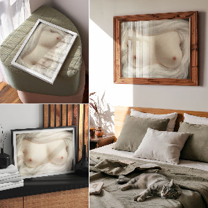 Premium wall art Exposed breasts