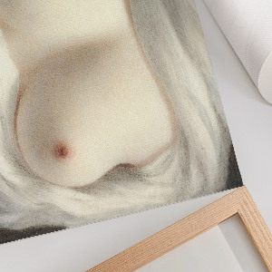 Premium wall art featuring exposed breasts