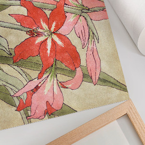 Modern wall art poster featuring an amaryllis