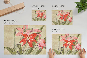 Modern wall art poster featuring an amaryllis