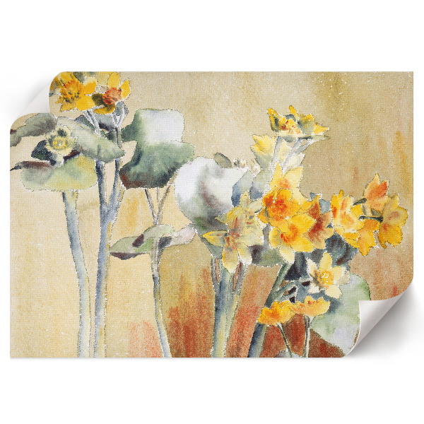 Canvas poster with orange blossoms