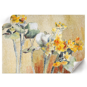 Canvas poster with orange blossoms