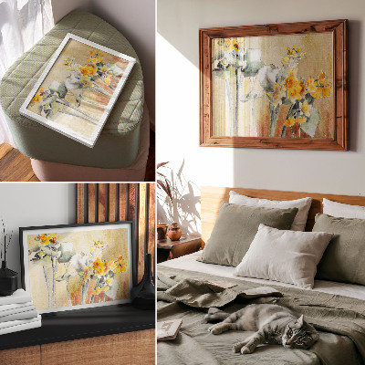 Canvas poster with orange blossoms