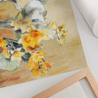 Canvas poster with orange blossoms