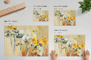 Canvas poster with orange blossoms