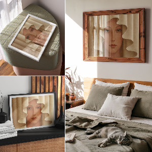 Premium wall art The face behind the curtain